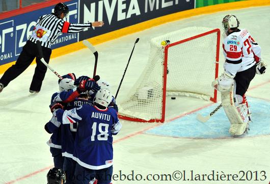 Photo hockey Championnats du monde -  : France (FRA) vs Autriche (AUT) - Mondial 13 : La France s