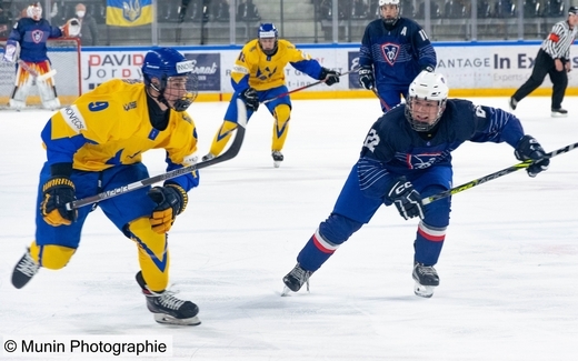 Photo hockey Championnats du monde -  : France (FRA) vs Ukraine (UKR) - Mondial U18 -  Les Bleuets s