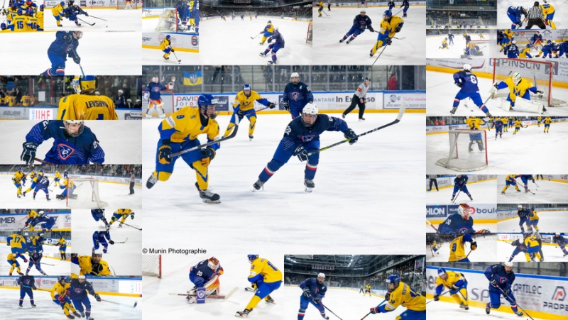 Photo hockey Championnats du monde -  : France (FRA) vs Ukraine (UKR) - Mondial U18 -  Les Bleuets s
