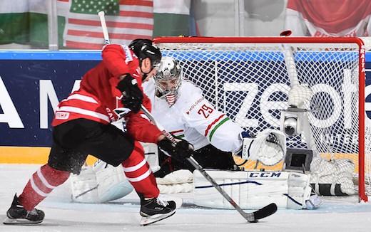 Photo hockey Championnats du monde -  : Hongrie (HUN) vs Canada (CAN) - La Hongrie n