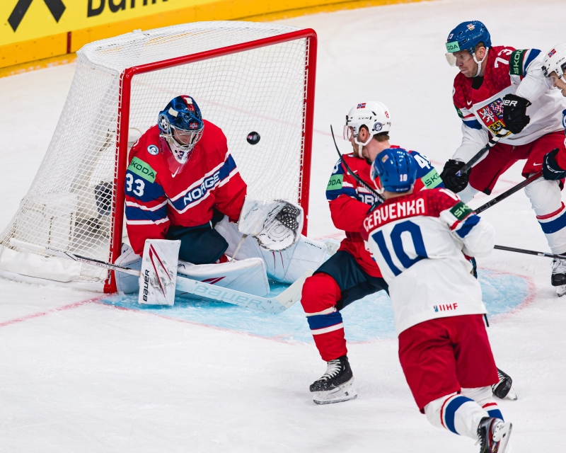 Photo hockey Championnats du monde -  : Norvge (NOR) vs Rpublique Tchque (CZE) - Plus de peur que de mal