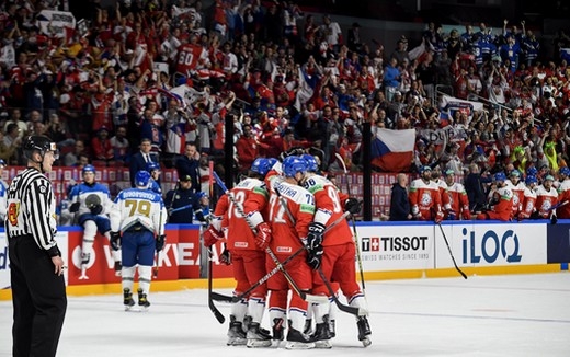 Photo hockey Championnats du monde -  : Rpublique Tchque (CZE) vs Kazakhstan (KAZ) - Les Tchques droulent