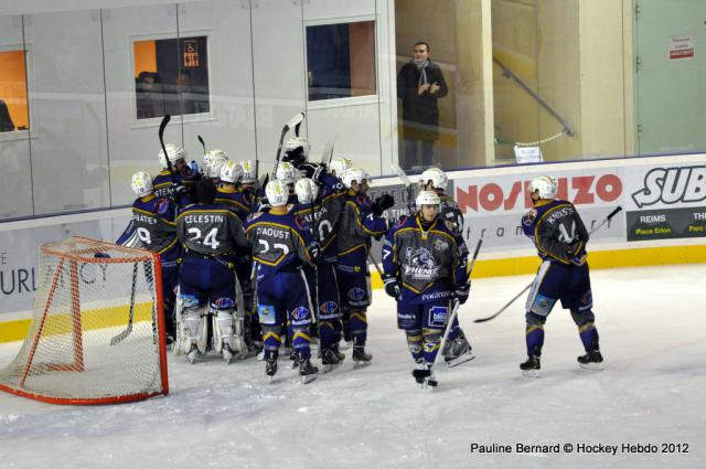 Photo hockey Division 1 - D1 : 12me journe : Reims vs Nice - Cinq sur cinq pour les Phnix