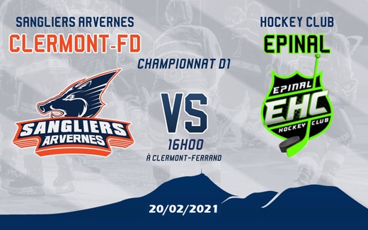 Photo hockey Division 1 - Division 1 : 4me journe : Clermont-Ferrand vs Epinal  - Dure partie de hockey pour les Clermontois