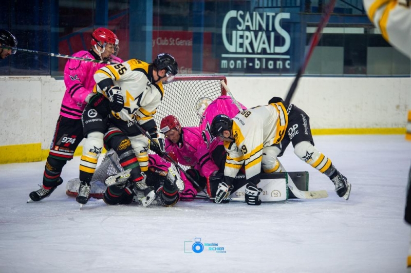 Photo hockey Division 1 - Division 1 : 4me journe : Mont-Blanc vs Strasbourg  - La bonne toile, Mont-Blanc mo-rose.