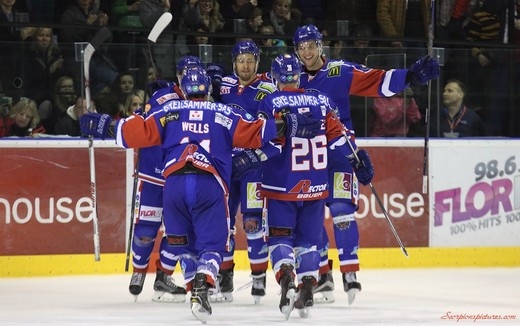 Photo hockey Division 1 - Division 1 : Playoff, quart de finale, match 2 : Mulhouse vs Cholet  - D1 : Mulhouse sort les crocs !