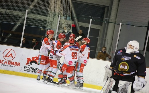 Photo hockey Division 1 - Division 1 - Quart de Finale match 1 : Brest  vs Mont-Blanc - D1 : Mont-Blanc prend son envol !