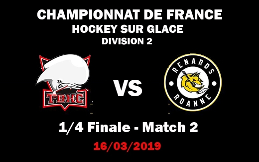 Photo hockey Division 2 - Division 2 : Play Off - 1/4 de Finale - Match 2 : Toulouse-Blagnac vs Roanne - Fin de saison cauchemardesque pour les Blougas