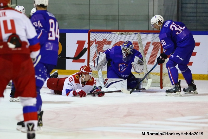 Photo hockey Equipes de France -  : France (FRA) vs Russie (RUS) - Battue avec les honneurs