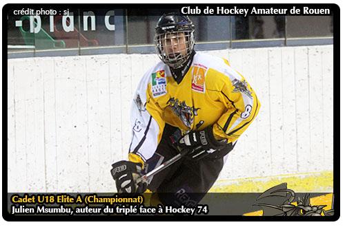 Photo hockey Hockey Mineur - Hockey Mineur : Rouen (Les Dragons) - U18 Rouennais, de peu.
