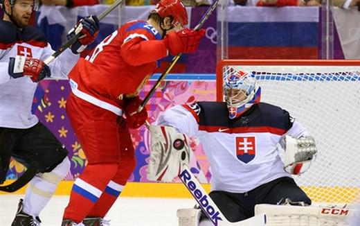 Photo hockey Jeux olympiques - Jeux olympiques - JO : Russie - Slovaquie : La Sbornaya poussive