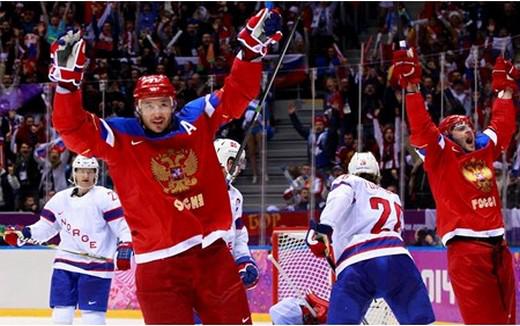 Photo hockey Jeux olympiques - Jeux olympiques - JO Russie - Norvge : La Sbornaya en quart