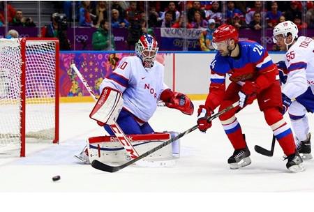 Photo hockey Jeux olympiques - Jeux olympiques - JO Russie - Norvge : La Sbornaya en quart