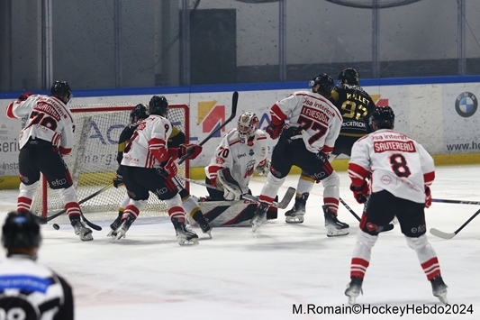 Photo hockey Ligue Magnus - Ligue Magnus - 1/4 de Finale - Match 1 : Rouen vs Nice - Rouen soctroie le premier point.