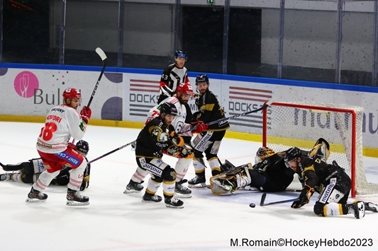 Photo hockey Ligue Magnus - Ligue Magnus : 15me journe : Rouen vs Grenoble  - Rouen sadjuge le choc.