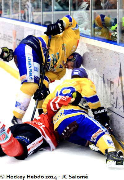 Photo hockey Ligue Magnus - Ligue Magnus : 17me journe : Morzine-Avoriaz vs Dijon  - Dijon au-dessus