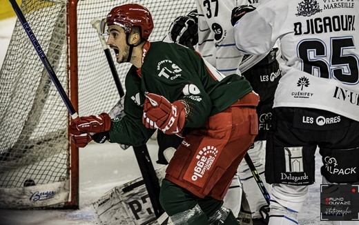 Photo hockey Ligue Magnus - Ligue Magnus : 19me journe : Cergy-Pontoise vs Marseille - Cergy rgale face  Marseille