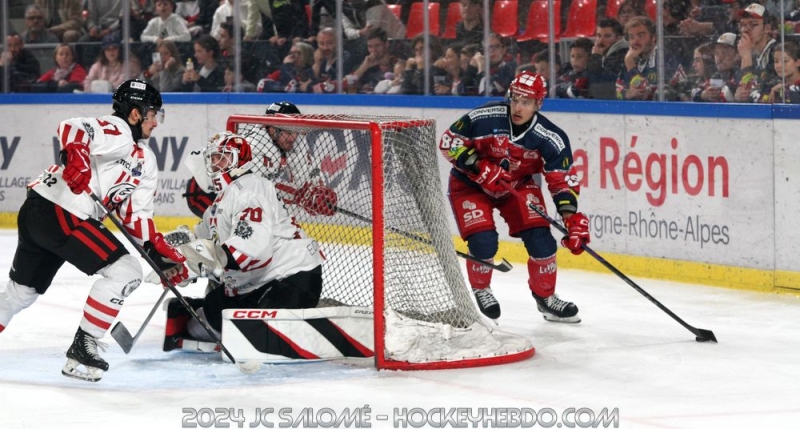 Photo hockey Ligue Magnus - Ligue Magnus : 25me journe : Grenoble  vs Nice - Grenoble enchane face  Nice