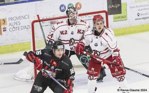 Photo hockey Ligue Magnus - Ligue Magnus : 26me journe : Nice vs Brianon  - Douche froide pour les Aigles