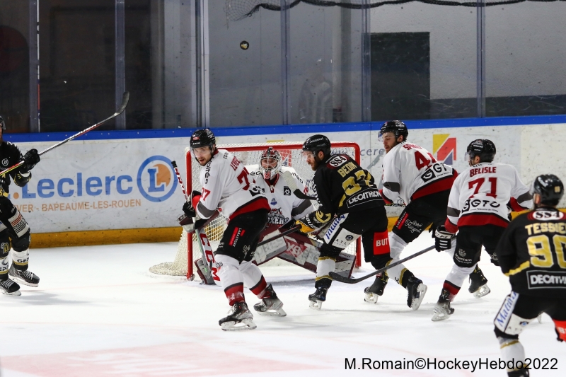 Photo hockey Ligue Magnus - Ligue Magnus : 37me journe : Rouen vs Bordeaux - LM : Rouen  bout de force.