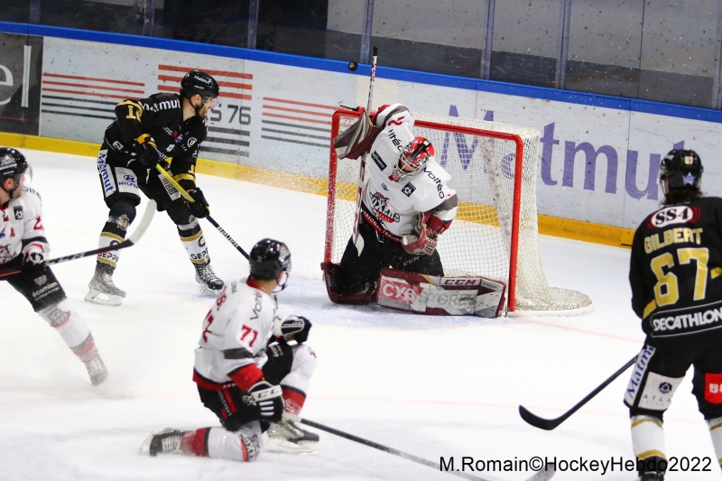 Photo hockey Ligue Magnus - Ligue Magnus : 37me journe : Rouen vs Bordeaux - LM : Rouen  bout de force.