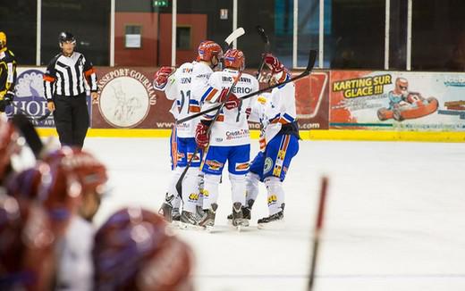 Photo hockey Ligue Magnus - Ligue Magnus : 3me journe : Caen  vs Lyon - Une fin de match muscle