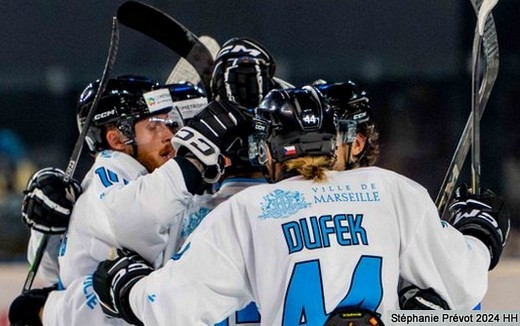 Photo hockey Ligue Magnus - Ligue Magnus : 3me journe : Nice vs Marseille - Premire victoire de la saison pour les Spartiates