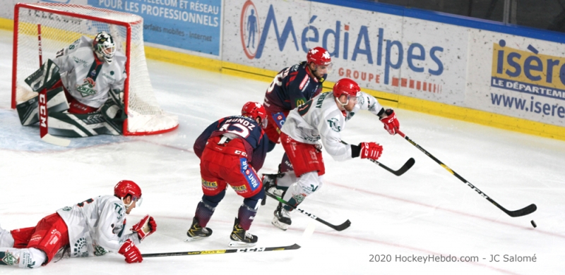 Photo hockey Ligue Magnus - Ligue Magnus : 4me journe : Grenoble  vs Cergy-Pontoise - LM : Une courte tte d