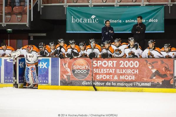 Photo hockey Ligue Magnus - LM playoff, 1/2 finale, match 2 : Angers  vs Epinal  - Les Ducs senvolent et clouent les Gamyo sur la glace