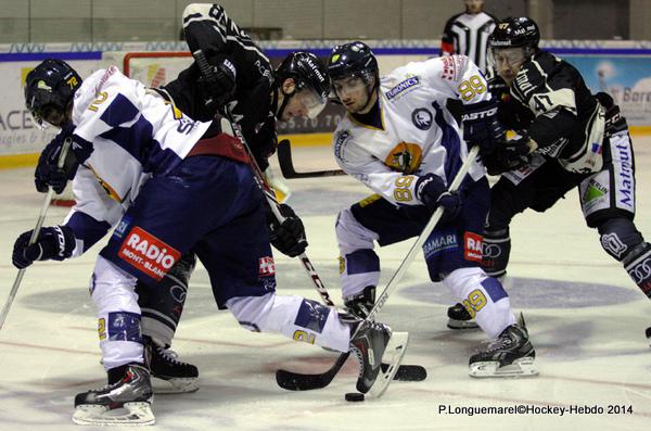 Photo hockey Ligue Magnus - LM playoff 1/4 de finale, match 2 : Rouen vs Chamonix  - Rouen-Chamonix : Rouen fait le break