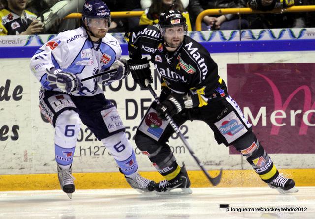 Photo hockey Ligue Magnus - LM Playoffs : 1/2 finale , match 1 : Rouen vs Angers  - Les Dragons prennent lavantage sur les Ducs 