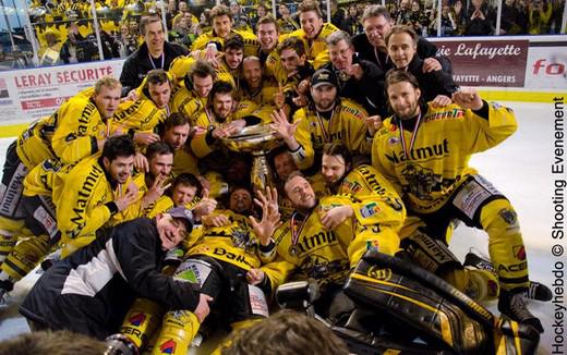 Photo hockey Ligue Magnus - LM Playoffs : Finale, match 7 : Angers  vs Rouen - Champion rime avec Dragons