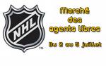 NHL: March des agents libres  2 au 5 juillet