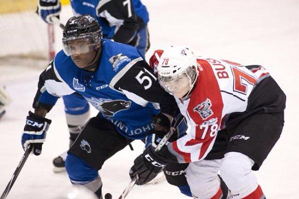 Photo hockey LHJMQ : Bokondji Imama, policier des SeaDogs de Saint John - LHJMQ - Ligue de Hockey Junior Majeur du Qubec