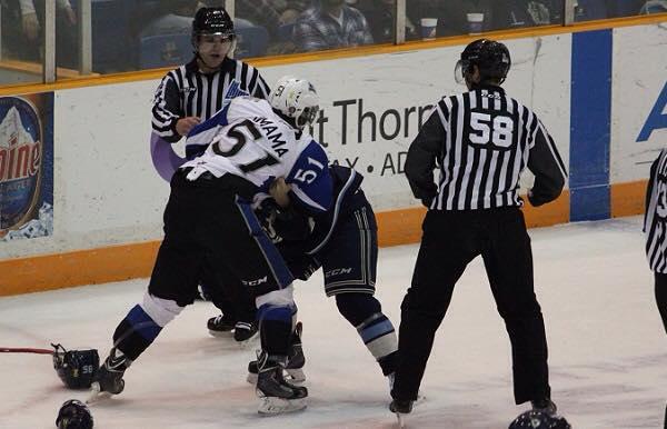 Photo hockey LHJMQ : Bokondji Imama, policier des SeaDogs de Saint John - LHJMQ - Ligue de Hockey Junior Majeur du Qubec