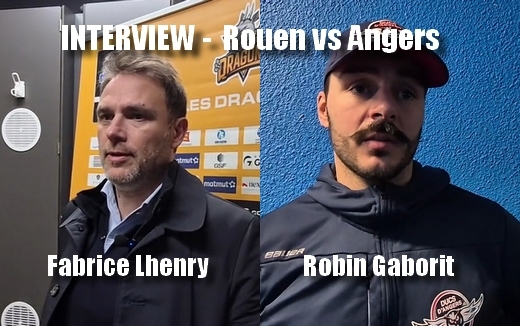 Photo hockey Reactions de F. Lhenry et de R. Gaborit - Ligue Magnus