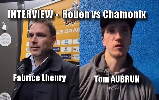 Photo hockey Reactions de F. Lhenry et de Tom Aubrun - Ligue Magnus