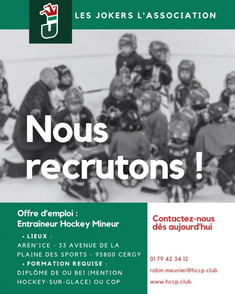 Photo hockey Cergy Asso recherche entraneur mineur - Hockey Mineur : Cergy-Pontoise U20 (Les Jokers)