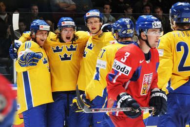 Photo hockey CM : La Sude au finish - Championnats du monde