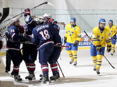 Photo hockey CM U18 : Les USA sans piti - Championnats du monde