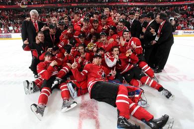 Photo hockey CM U20 : Le Canada puissance 5 - Championnats du monde