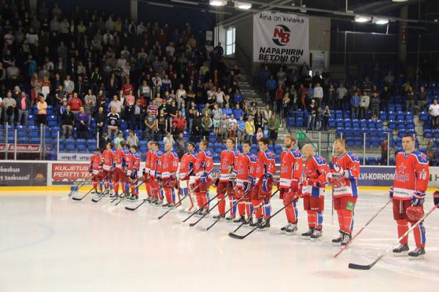 Photo hockey Da Costa en 1re ligne avec Radulov - KHL - Kontinental Hockey League