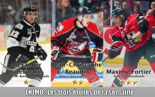 Photo hockey LHJMQ : Les trois toiles de la semaine - LHJMQ - Ligue de Hockey Junior Majeur du Qubec