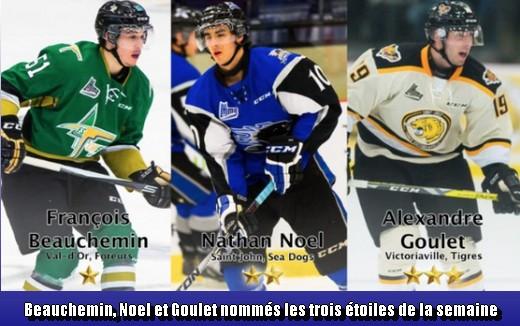 Photo hockey LHJMQ : Les trois toiles de la semaine - LHJMQ - Ligue de Hockey Junior Majeur du Qubec