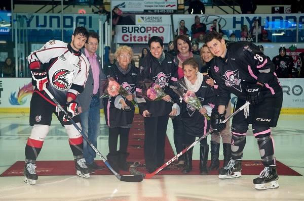 Photo hockey LHJMQ : Les Voltigeurs en rose - LHJMQ - Ligue de Hockey Junior Majeur du Qubec