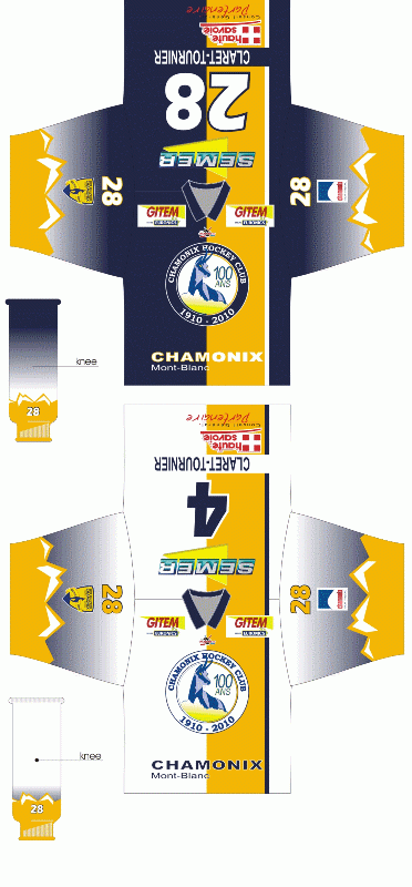 Photo hockey LM : Maillot de Chamonix - Ligue Magnus : Chamonix  (Les Pionniers)