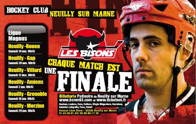 Photo hockey LM : Une arrive  Neuilly - Ligue Magnus : Neuilly/Marne (Les Bisons)