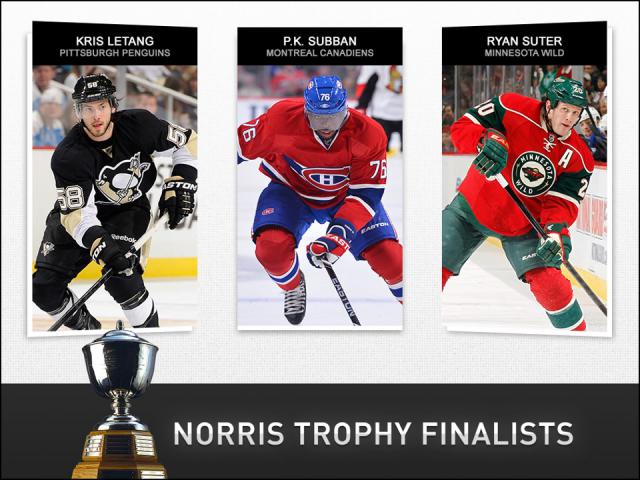 Photo hockey NHL Norris : Les trois laurats - NHL : National Hockey League - AHL