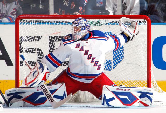 Photo hockey NHL Rangers : Lundvist prolong - NHL : National Hockey League - AHL