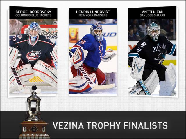 Photo hockey NHL Vezina : Les 3 laurats - NHL : National Hockey League - AHL